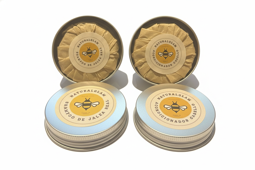 Shampoo y Acondicionador en Barra 50g pza (Extracto de jalea real y  Propopleo)